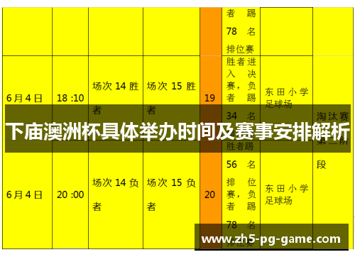 下庙澳洲杯具体举办时间及赛事安排解析 下庙澳洲杯具体举办时间及赛事安排解析